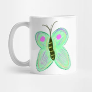 Green butterfly art Mug